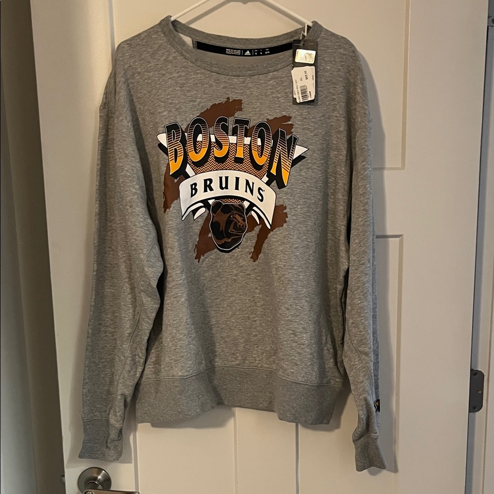 adidas Boston Bruins Crewneck Sweatshirt